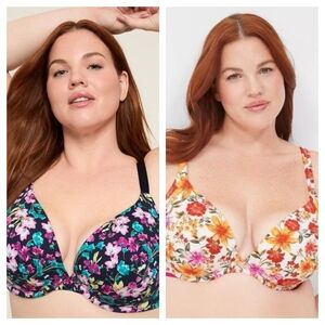 2 Lane Bryant Cacique Boost Plunge bras 44C